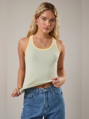 Light Yellow Striped Tank